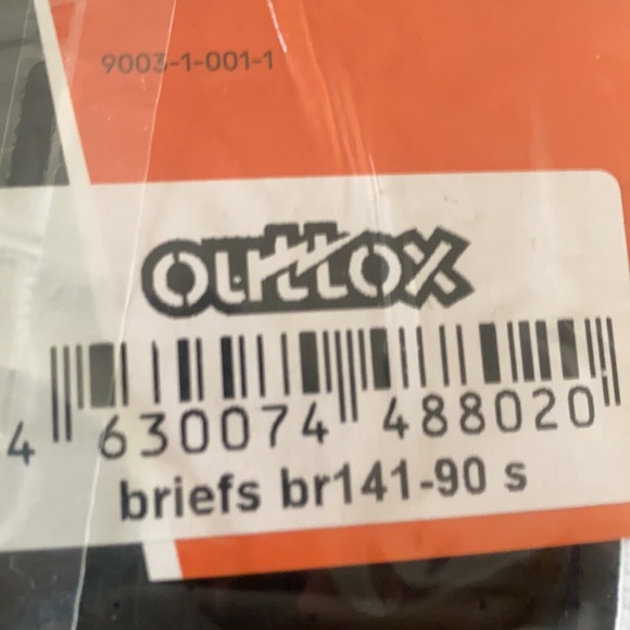 Outtox Black Wrap Rear Briefs-BR141-90-Small - Picture 5 of 5